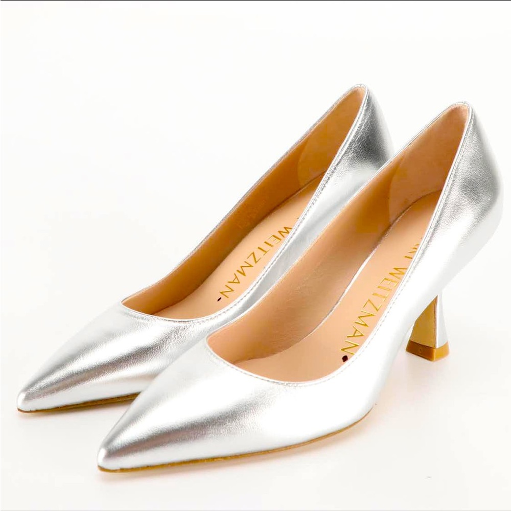 Stuart Weitzman NWT IOB Silver Pumps - Size 5